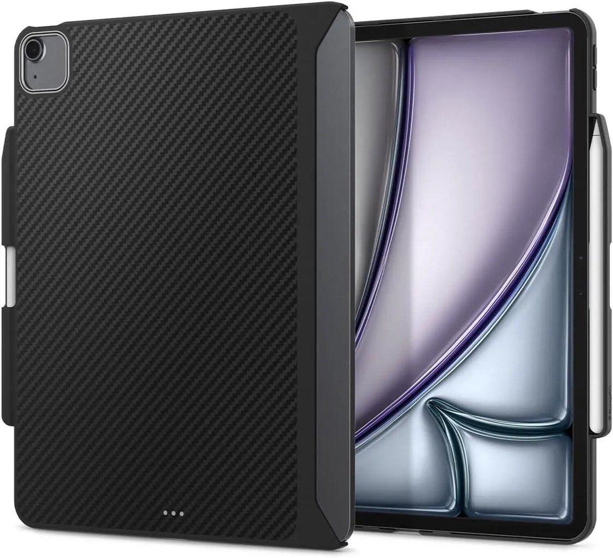 Spigen Enzo Armid Hoes Geschikt voor Apple iPad Air 13 (2024/2025) - Aramide Back Cover Zwart