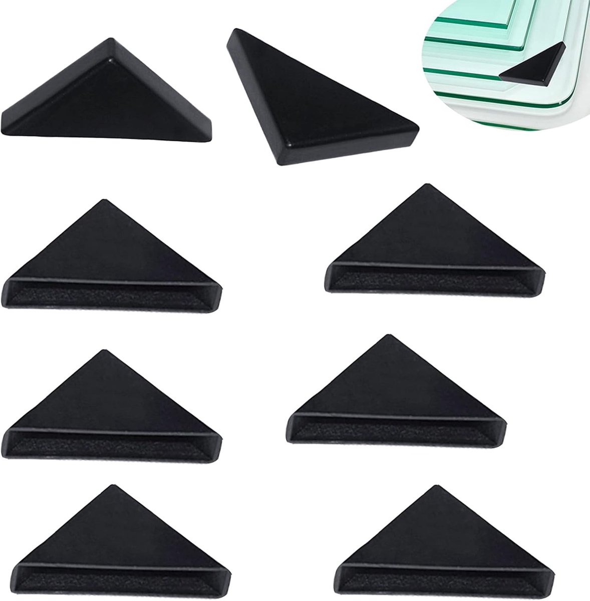 5mm x 50mm Plastic Hoekbeschermers voor Tempered Glass en Keramische Tegels - 20 Stuks Zwart, Veiligheid, Bescherming, Hoekbescherming