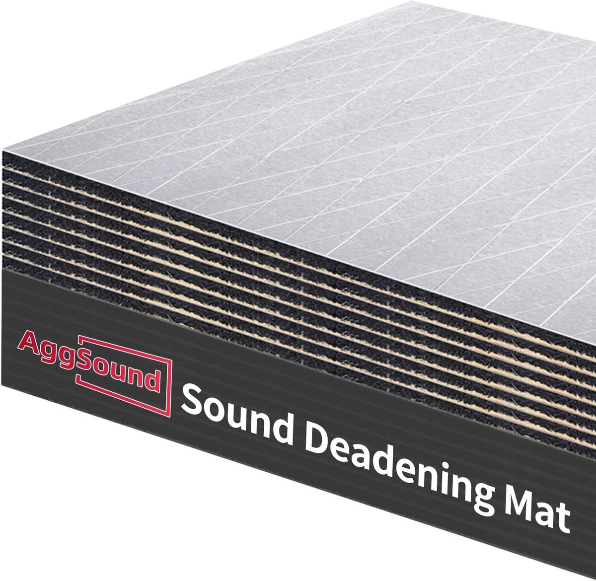 13-delige set 10mm geluidsisolatiematten van aluminiumfolie 40x33cm zelfklevend voor optimale geluids- en warmte-isolatie (1,68 m²)