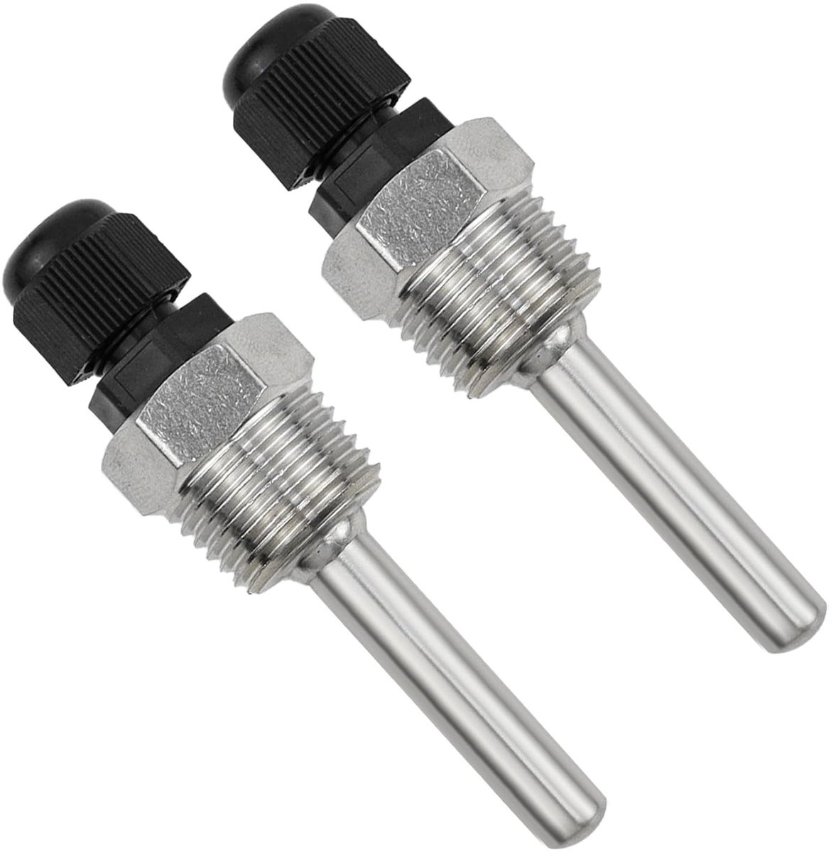 Dipping sleeves G1/2 inch van 304 roestvrij staal voor temperatuurmetingen, 2 stuks, thermische bescherming en sensoren