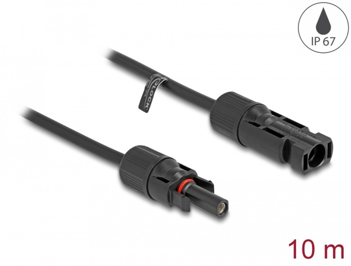 Delock DL4 Solar Cable 6 mmÃ‚Â² male to female 10 m black