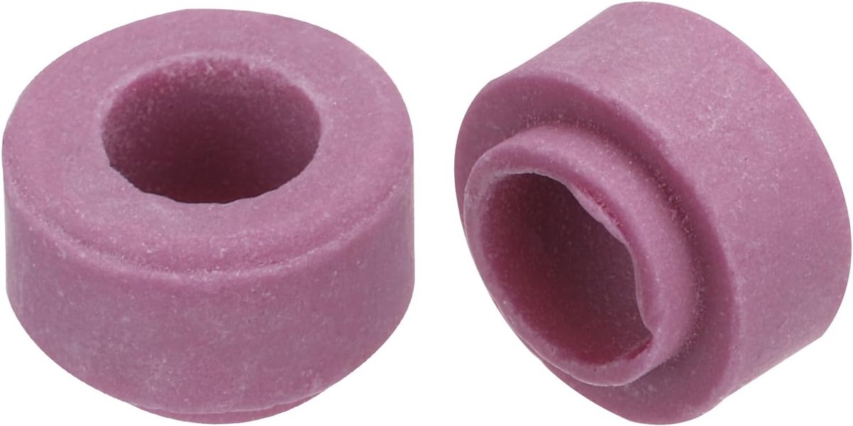 15 stuks keramische isolerende parels, 6 x 11,5 x 10 mm elektronische draadbundelisolatie hittebescherming ronde keramische buis voor kabelbundel, draadbescherming, paars rood