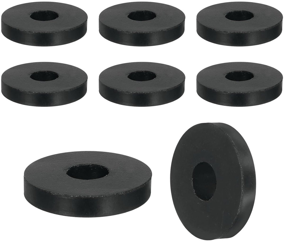 12 stuks rubberen sluitringen, zwart, 30 mm buitendiameter 10 mm binnendiameter 5 mm dik, afstandshulzen, rubberen afdichting, ronde afstandhouders voor kraan, meubels, machinetechniek