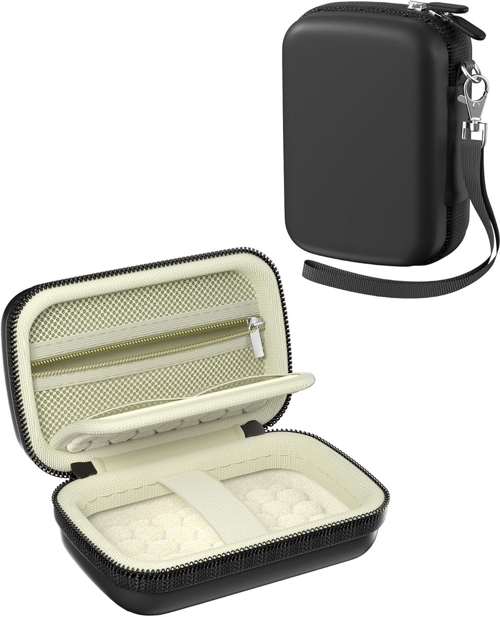 Harde hoes voor camera KODAK PIXPRO FZ55 / FZ45 4K - compact, met netvak voor batterijen en SD-kaarten, compatibel met Camkory, Lecran en anderen, zwart