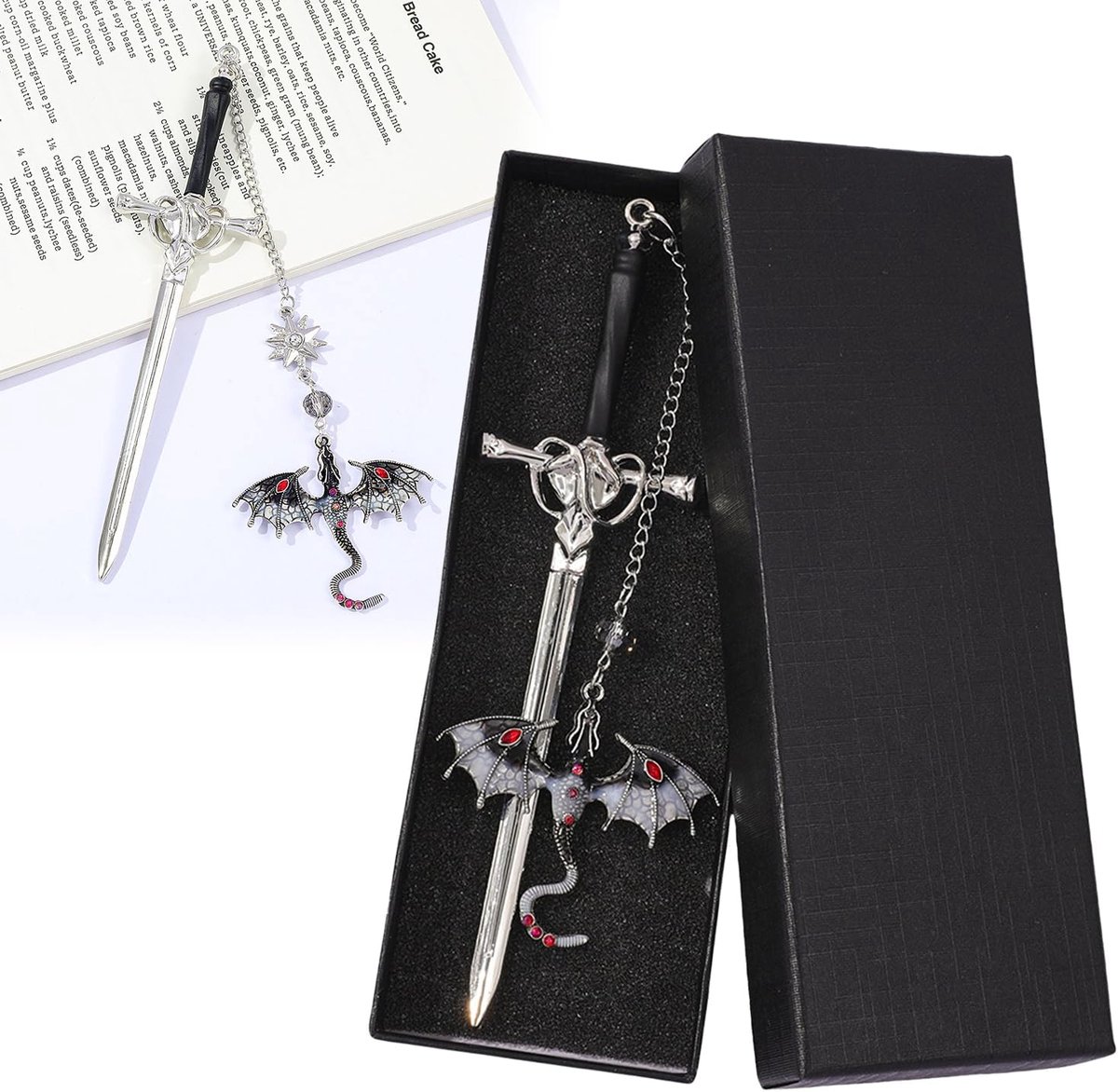 gepersonaliseerde bladwijzer, metalen zwaard, blauwe metalen hanger, leesgeschenken, gemakkelijk mee te nemen, voor dames en heren, voor leraren, studenten, boekenliefhebbers