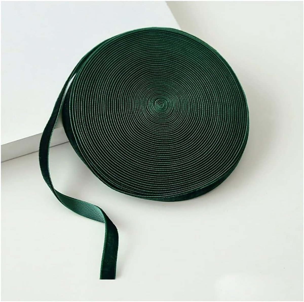 lint 10 m x 1 cm cadeaulint van fluweel lint cadeaulint stoffen lint decoratieband knutselband fluwelen boord trim voor geschenkverpakkingen haarstrikken thuis kerstdecoratie donkergroen