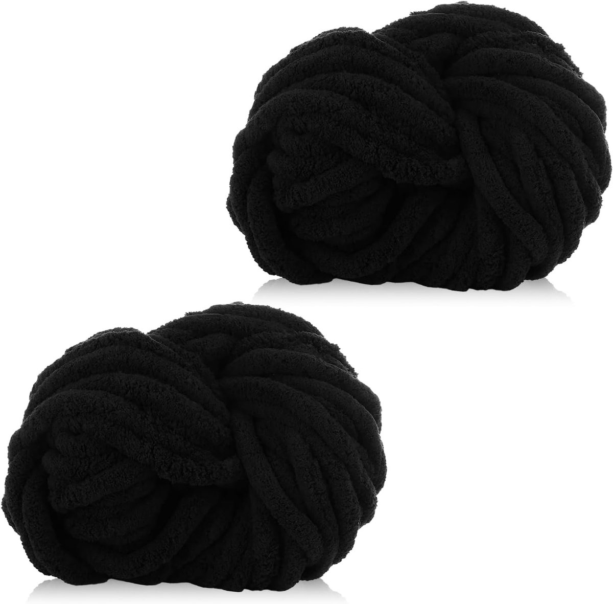breiwol 250 g × 2, chenille-garen voor haken en breien, grof garen om te haken, dikke wol voor deken, kussen, huisdierbedden, tassen, hoeden, sjaals
