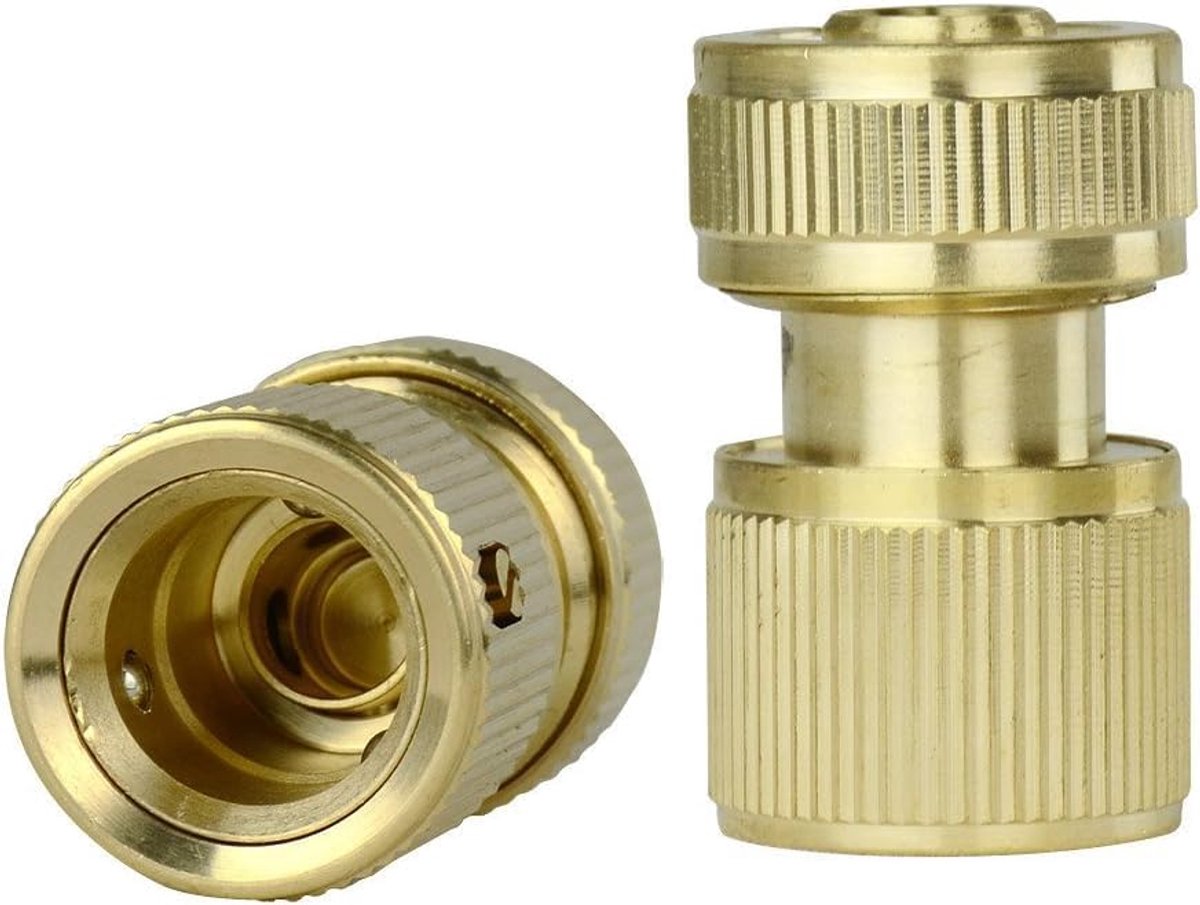 2 stuks Aquastop Slangconnector ø 12,5 mm - 15 mm (1/2"- 5/8") : Aquastop, uiteinde van slangaansluiting, past snel en gemakkelijk, stopt water