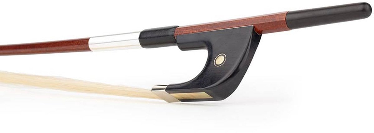 ELS FBDG-5034-W German d. bass bow, 3/4, carbon fiber/pattern, round, ebony frog, parisian eye, nickel mounted