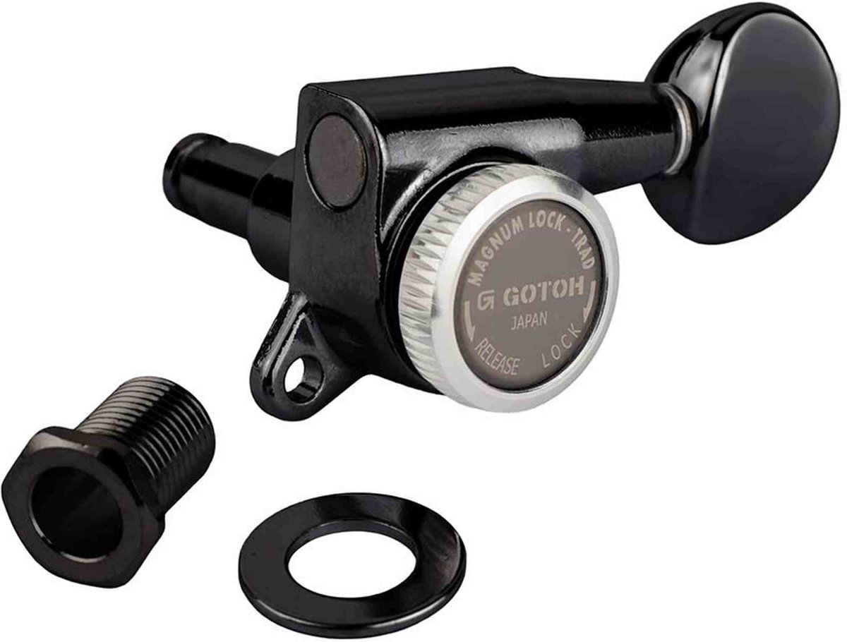 Gotoh GTH14064 SG381 stemmechanieken (posts 6xXL) met Magnum Lock Trad and 05 knoppen, 6L, zwart