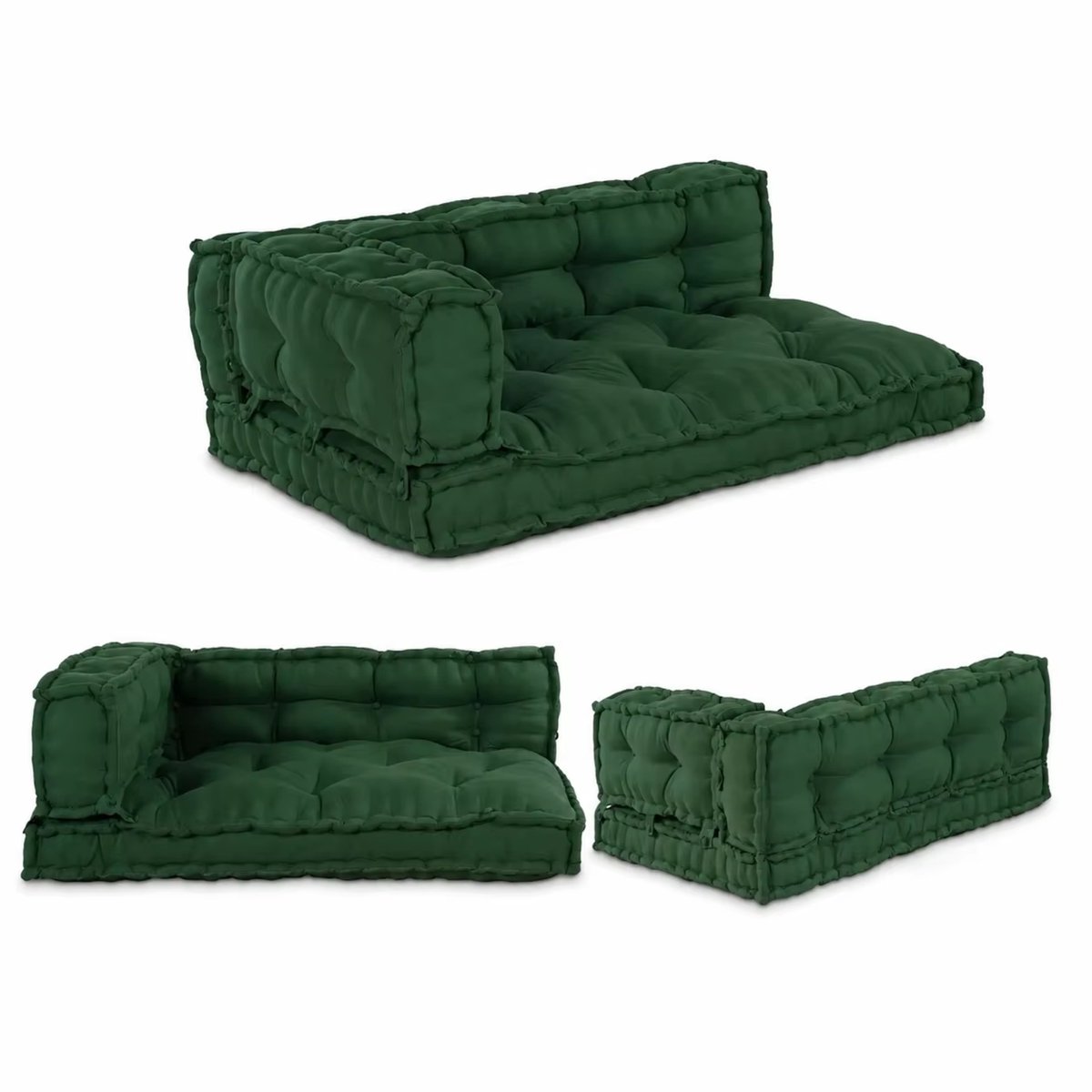 Palletkussens – Wasbare Katoenstof - Set van 3 - met Arm- en Rugondersteuning, Comfortabel Lounge Design