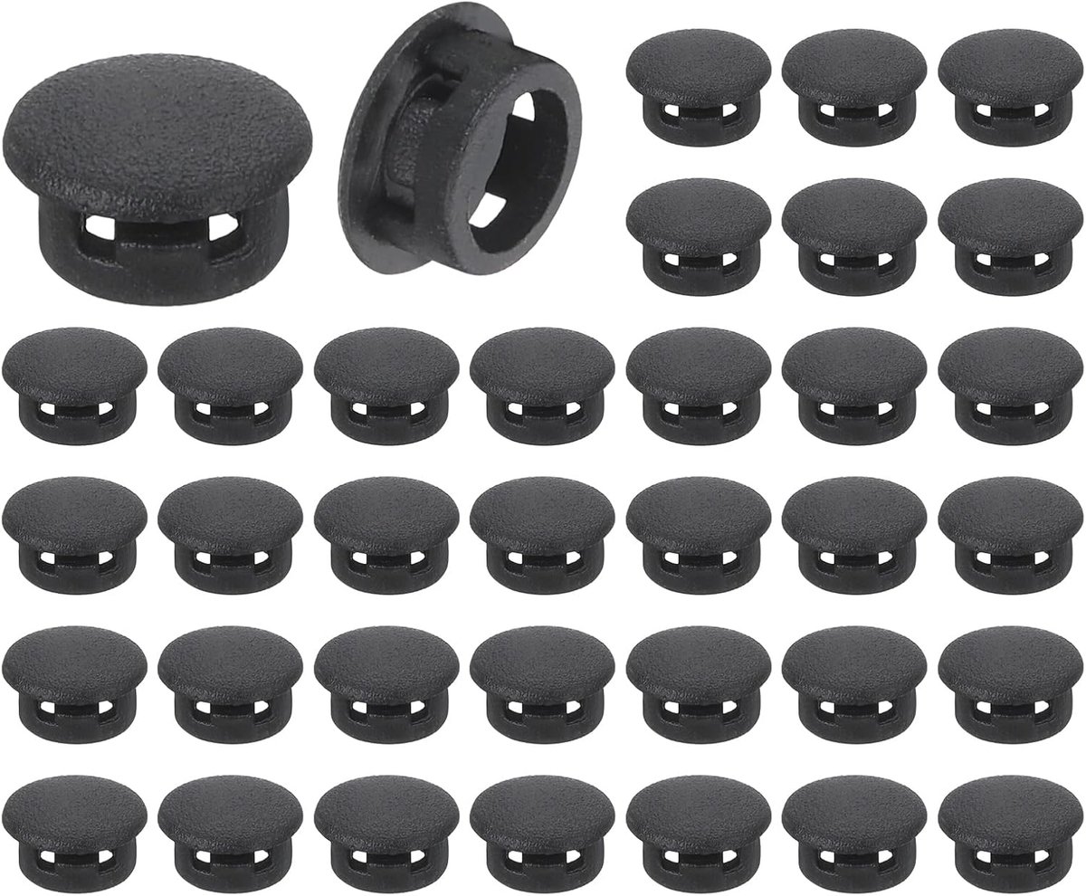 36 stuks ronde kunststof doppen, geschikt voor ID 8-9 mm, eindkappen, zwarte buizen, bekleding, inzetstukken, meubels, rubber, stoelen, bescherming voor vloeren, banken, tafels, planken