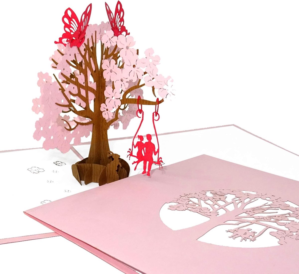 3D-bruiloftskaart, pop-up kaart voor bruiloft als cadeau, cadeaubon en uitnodigingskaart