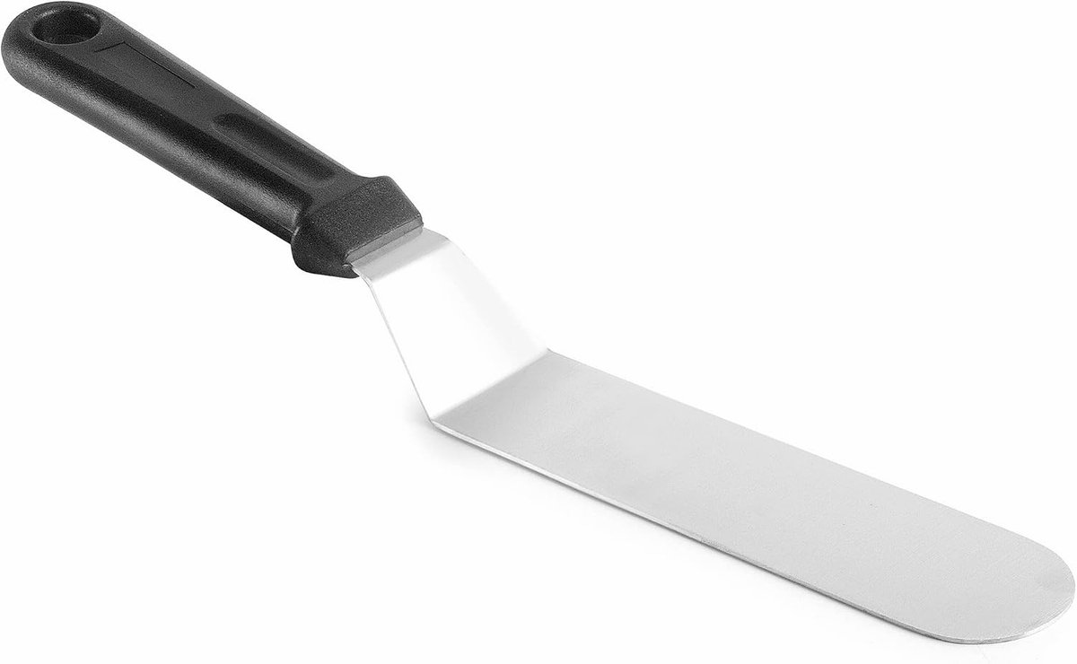 - 60484 - hoekspatel - roestvrij staal - ergonomische handgreep - 24 x 4 cm - vaatwasmachinebestendig