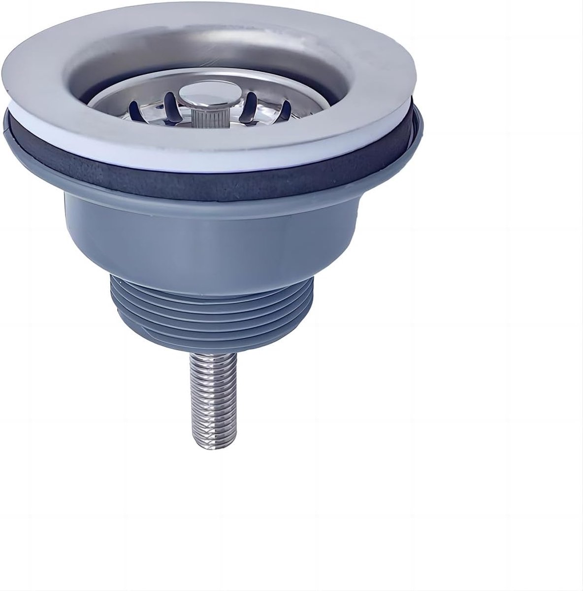 84MM Gootsteen Collectie, Roestvrij Staal en PVC Aanrecht Mand Zeef Plug Afval G1½", Schroeven Lengte 70MM Voor Keramische Wastafels