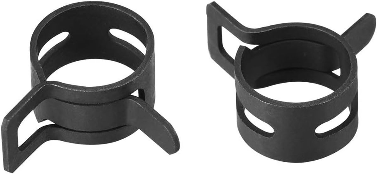 sourcing map 10 stuks. Stalen band klem 6 mm slangbuis veerklem zwart mangaanstaal 11mm-10Pcs