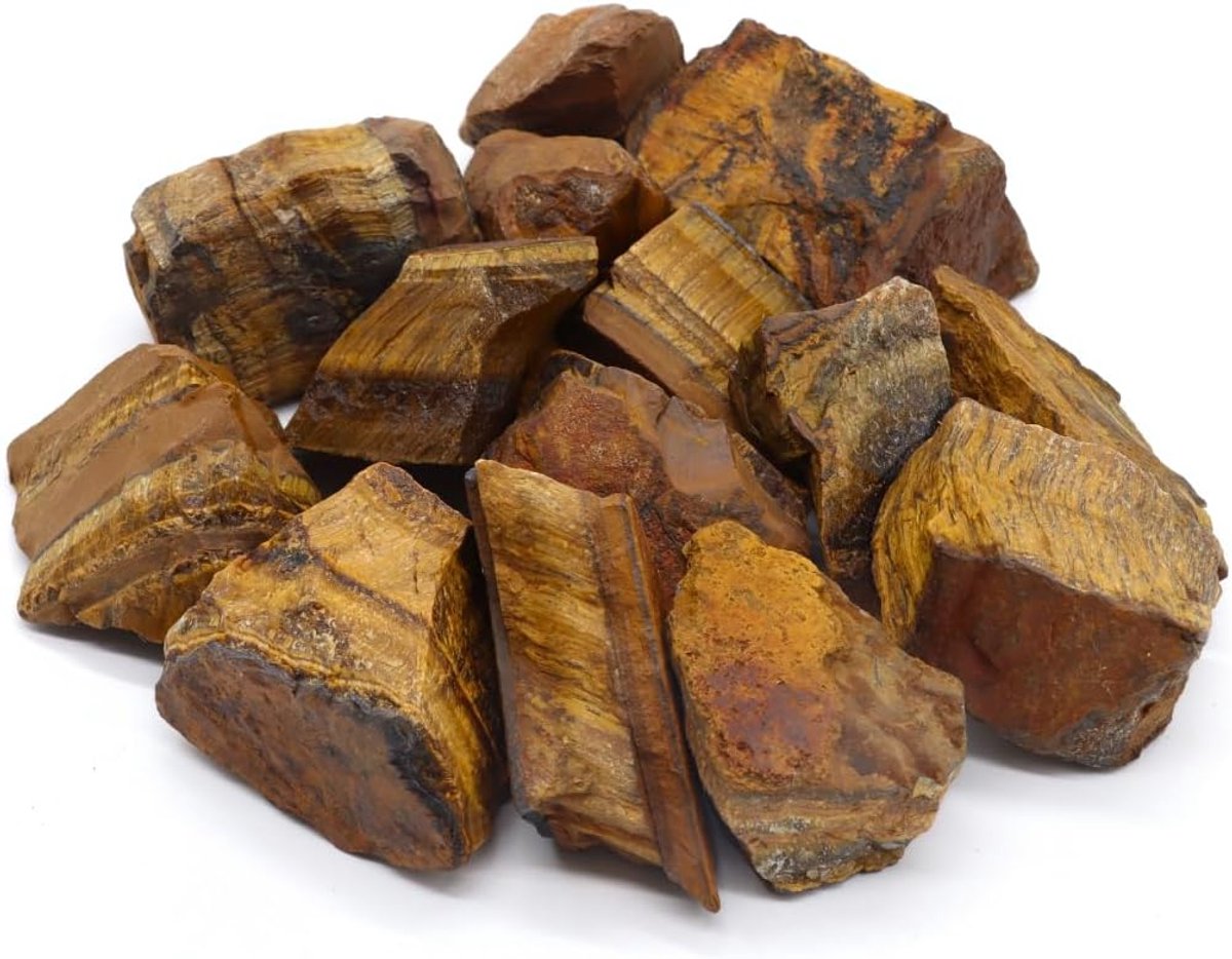 Watersteenmix, premium edelstenen voor edelsteenwater, echte onbehandelde natuurstenen, ruwe stenen en kristallen, energiestenen, helende stenen en minerale stenen voor drinkwater (tijgeroog)