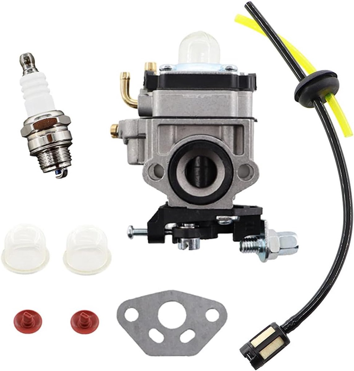 Carburateur met bougie benzinefilterslang voor EINHELL BHS 26, BPH 2652/1, BG-PH 2652 benzine-heggenschaar