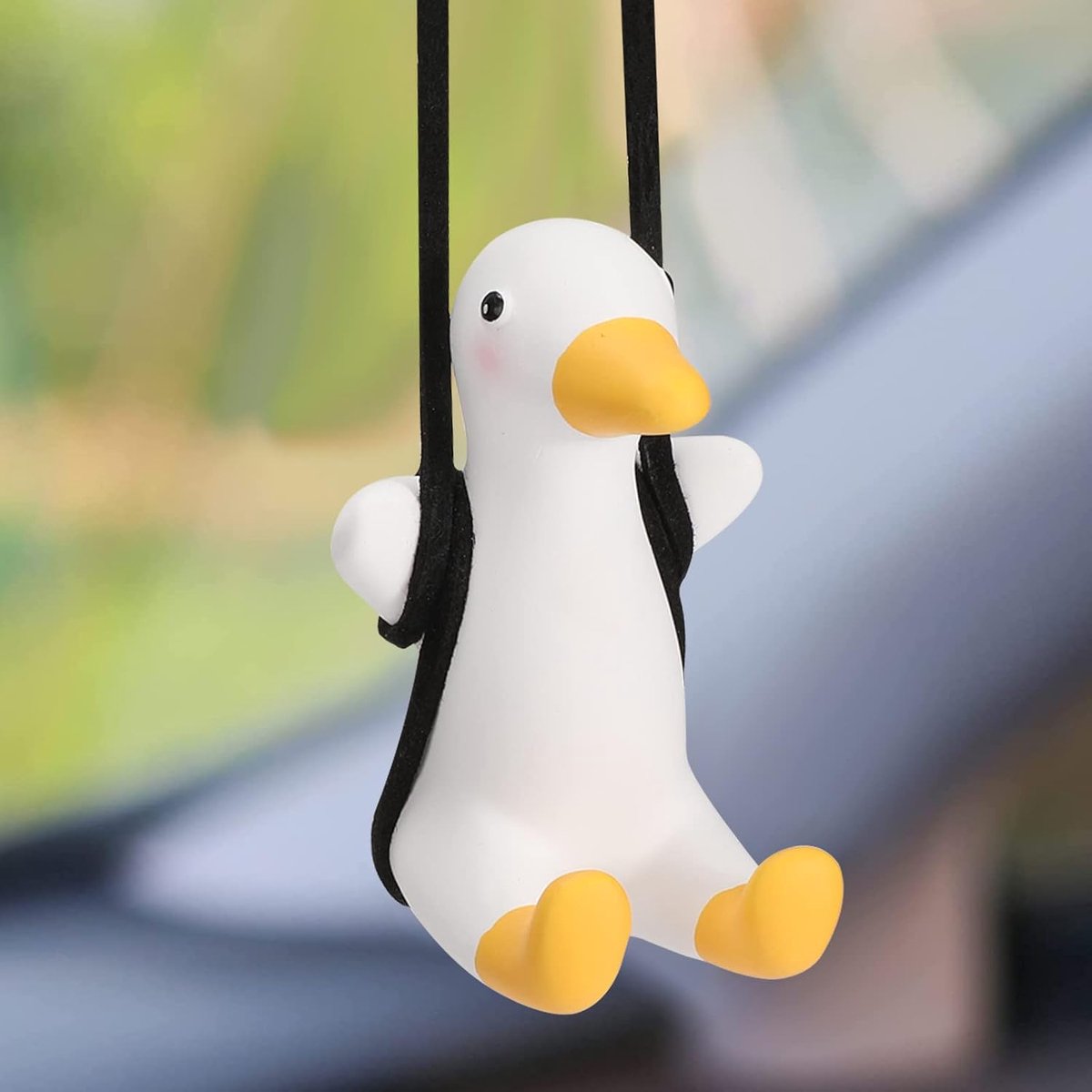 bewegende eend-bedelhanger, coole vliegende eend voor achteruitkijkspiegel auto, hangende decoratie voor auto-interieur en woondecoratie, verjaardagscadeau voor familie en vrienden