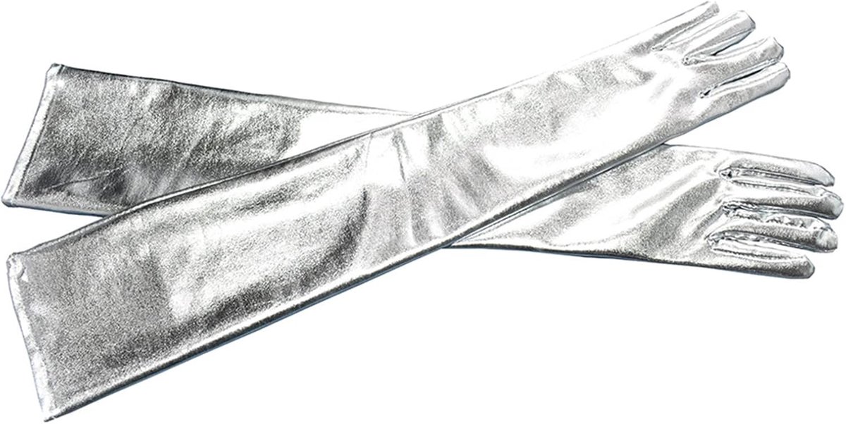 1 paar vrouwen lange handschoen, lakleer handschoenen, glanzende vinger handschoenen voor Cosplay Opera dans avondfeest kostuum
