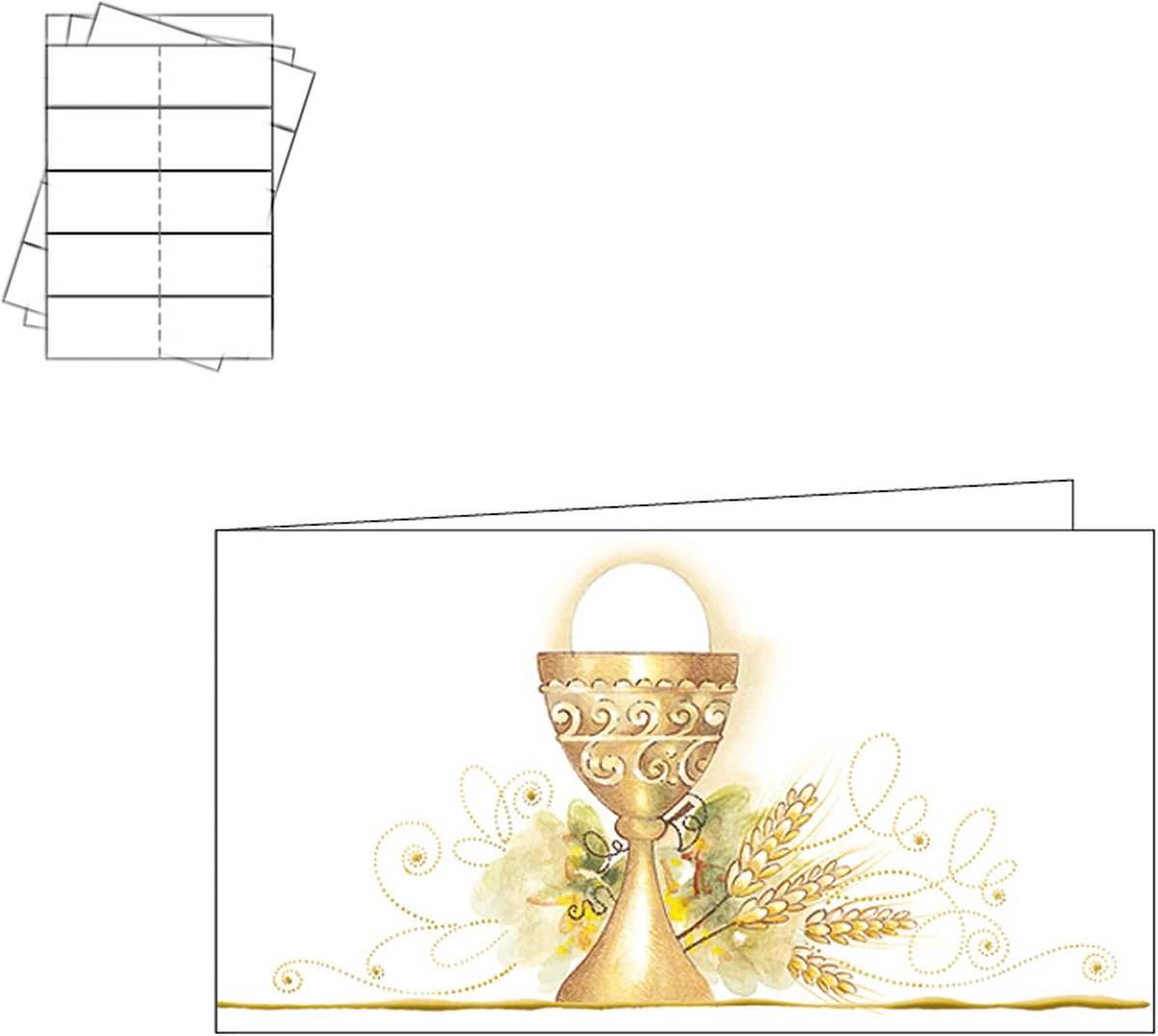 40 communiekaarten voor gastgeschenken, personaliseerbaar, doe-het-zelf (C5, 40)