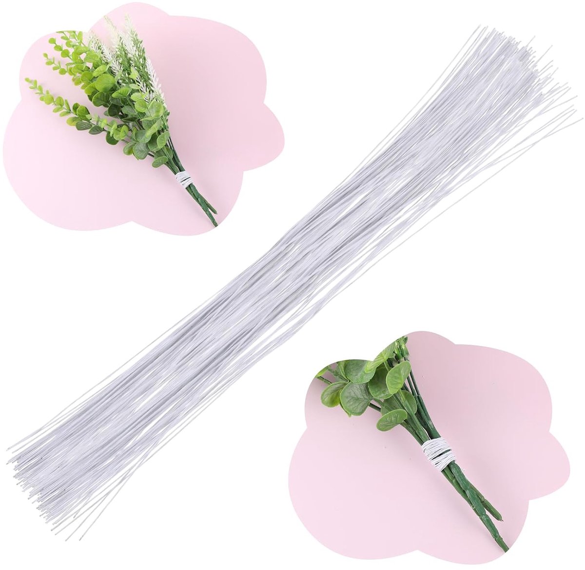 Draad voor knutselen, kunstbloemen, 36 cm lang, 26 gauge, voor het maken van bloemen