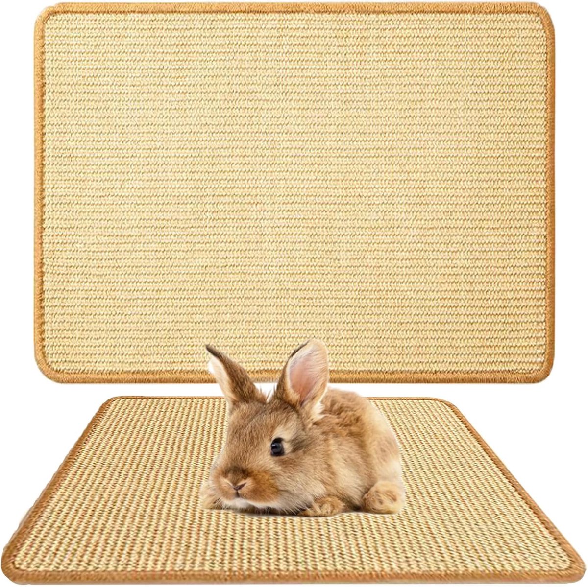 1 STKS Konijn Scratch Mat Natuurlijke Konijn Krabmat Klauwen en Tanden Zorg Konijn Matten voor Kooien Kauw Speelgoed voor Bunny Pet Cage Beddengoed voor Bijten Slapen Nesten, 60x40cm