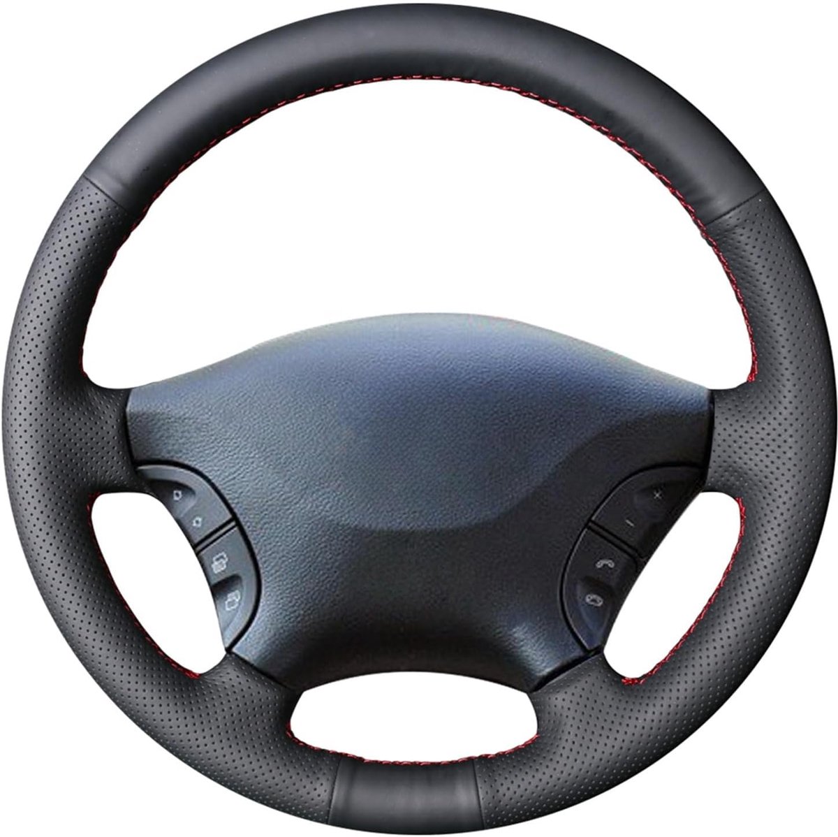Handgenaaide stuurhoes voor Mercedes Benz W639 Viano 2006-2011/Vito 2010-2015/Volkswagen VW Crafter 2006-2016, stuurwielaccessoires