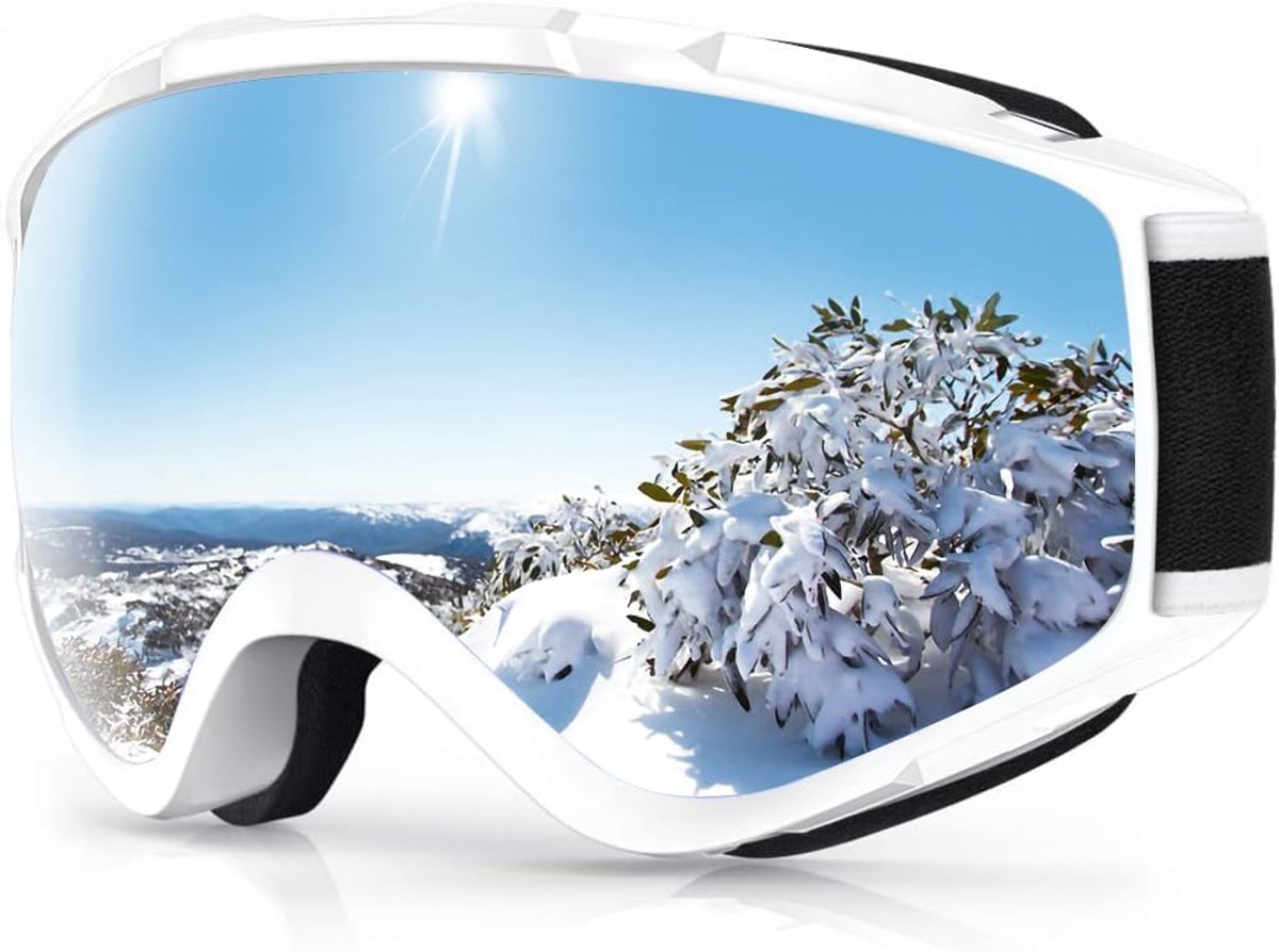 Brillen Dames Heren Volwassenen voor Brildragers OTG,UV Bescherming Anti Mist Ski Goggles Bolvormige Spiegel