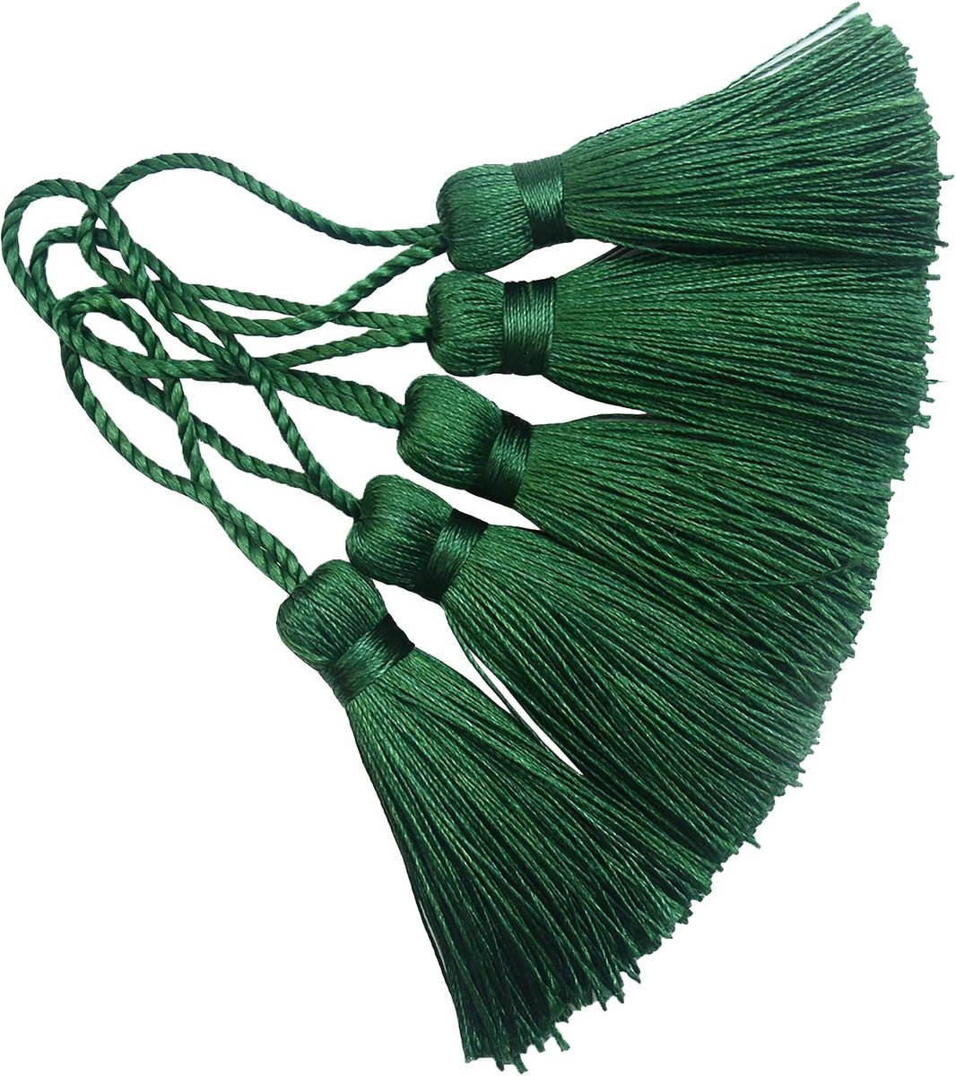 20 stuks 4,3 Inch handgemaakte zijdeachtige floss mini kleine ambachtelijke kwasten met 2-Inch koordlus en kleine Chinese knoop voor oorbellen, souvenir, bladwijzers, DIY ambachtelijke