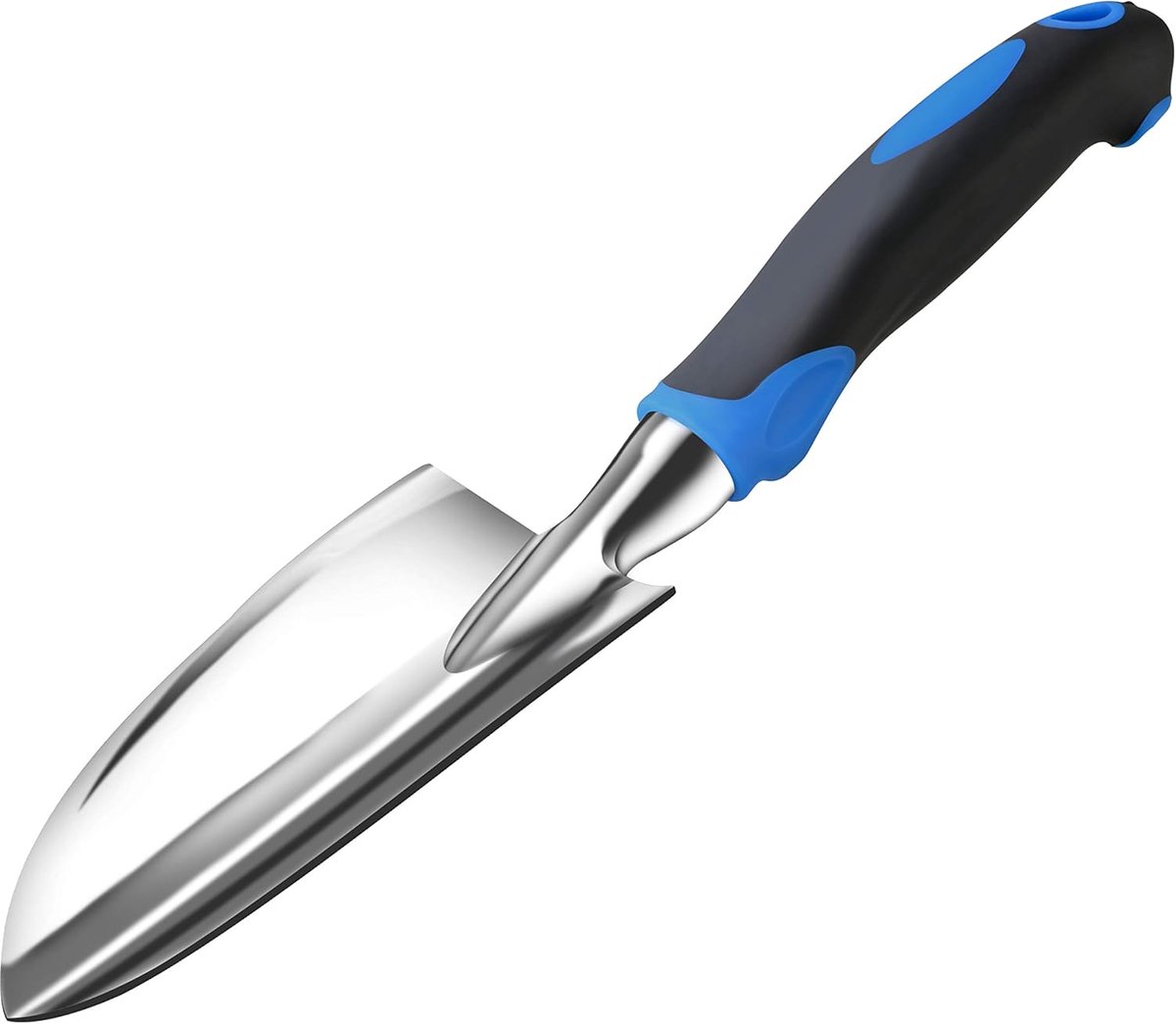 Buigveilige tuinschoppen – robuuste, ergonomische aluminium schoppen, 30 cm L x 7,5 cm B, rubberen, antislip greep, kleine schop voor planten, verplanten
