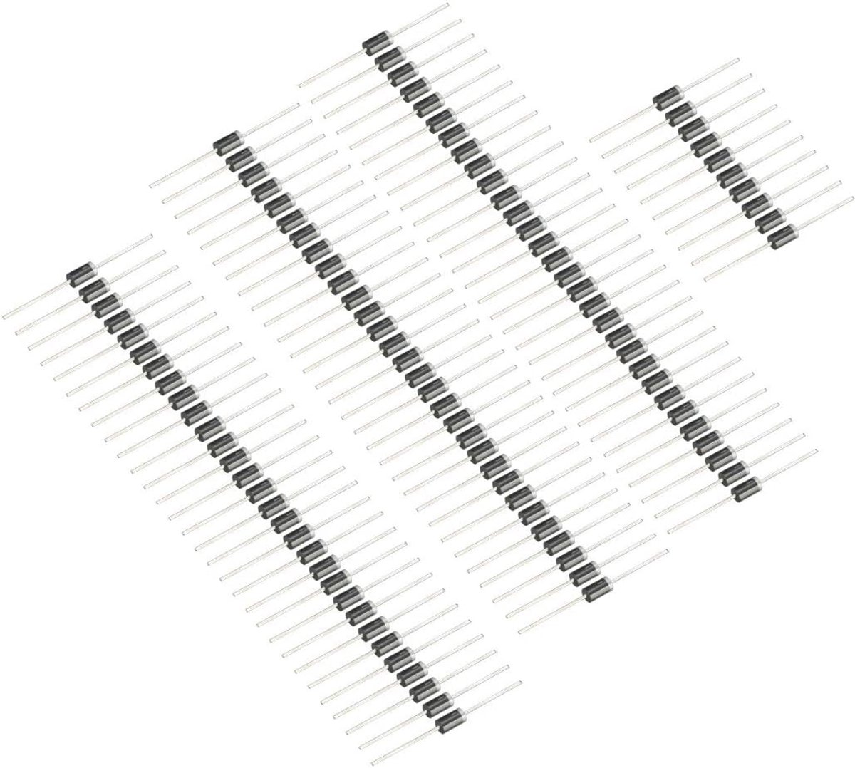 sourcing map 100 stuks 1N5401 gelijkrichter diode 3A 100V axiale elektronische silicium diodes