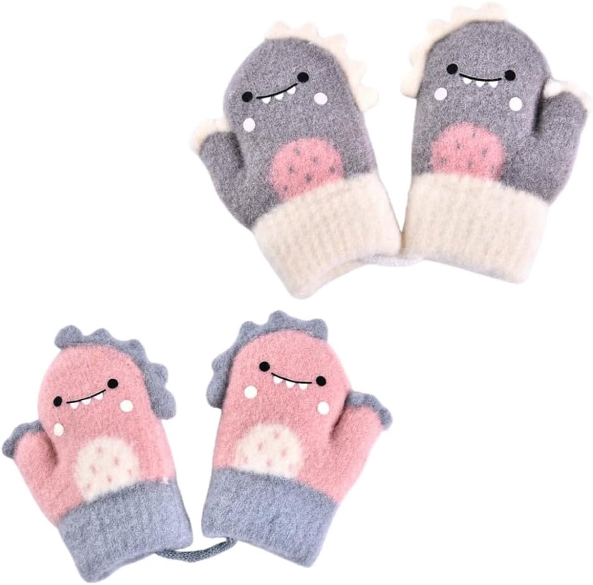 Handschoenen leeftijd 0-2 kinderen wanten op koord voor peuter winter gebreide wanten string baby handschoenen voor jongens meisjes