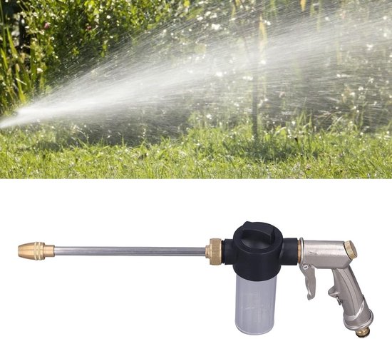 Tuin Schuimkanon, Hogedruk-Waterpistool Tuinslang Toverstaf Mondstuk Sproeier Schuim Wasmachine Spray Reinigingsgereedschap — afbeelding 3