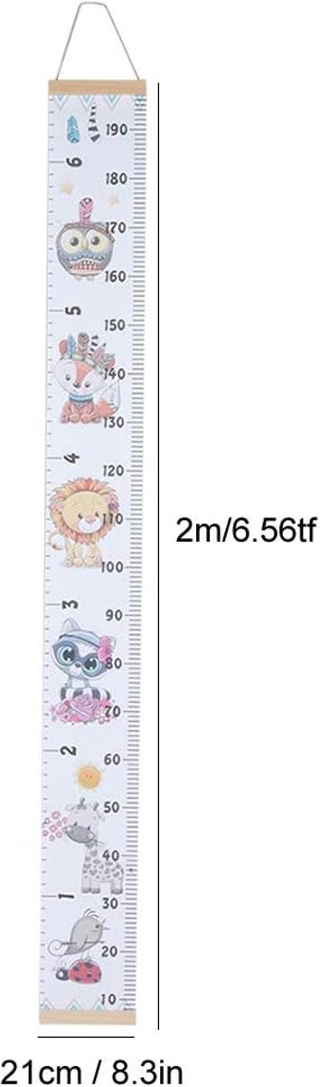 Groeikaart, Kinderhoogte Ruler Wall Sticker Groei Hoogte Maatregel voor Kids Baby Lengte Ruler (6)