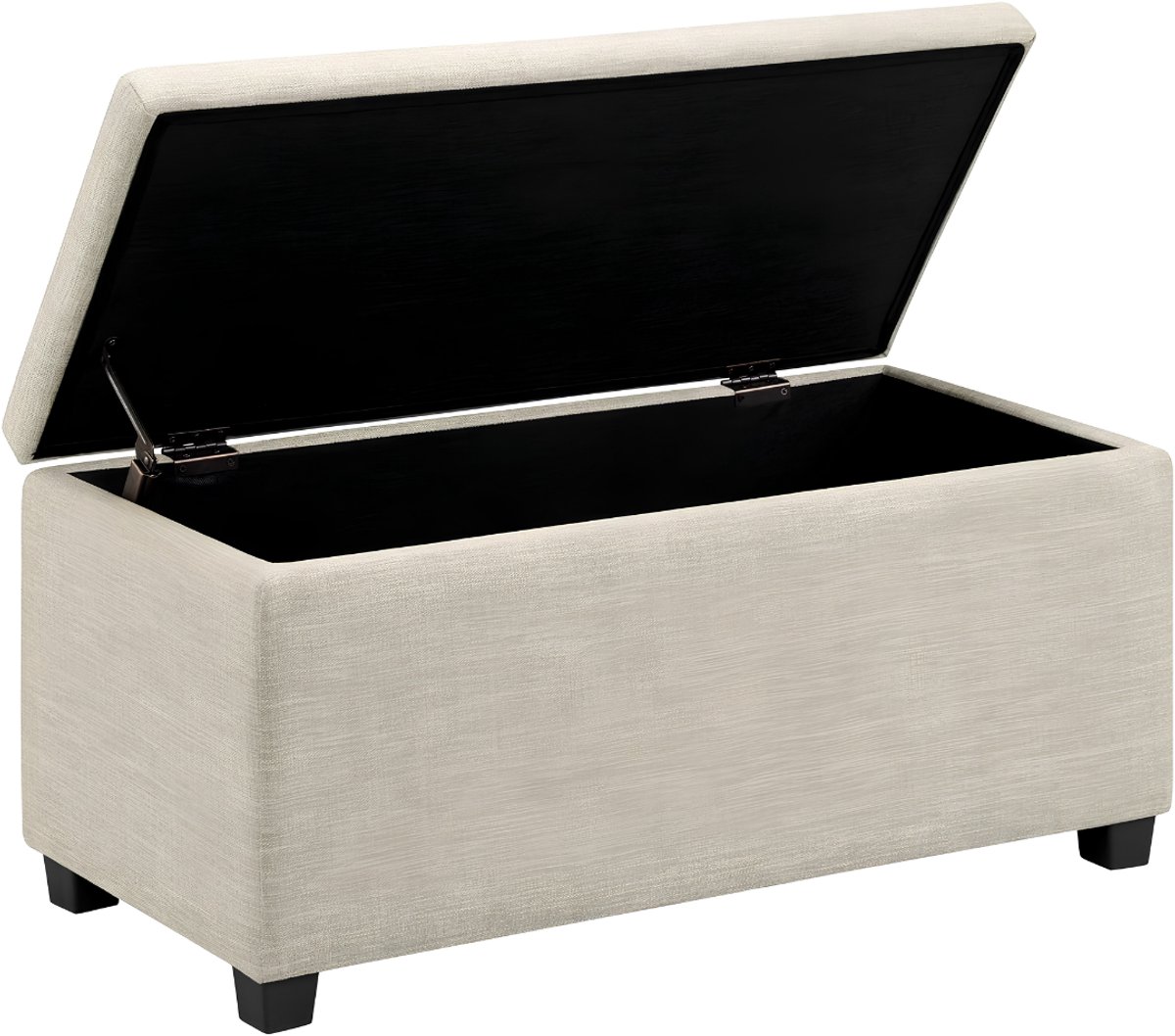 Lìon® Opbergbank - Rechthoekige Vorm - Bank met Opbergruimte - Meubel Opbergbank - Beige - 42cm x 91cm x 44cm