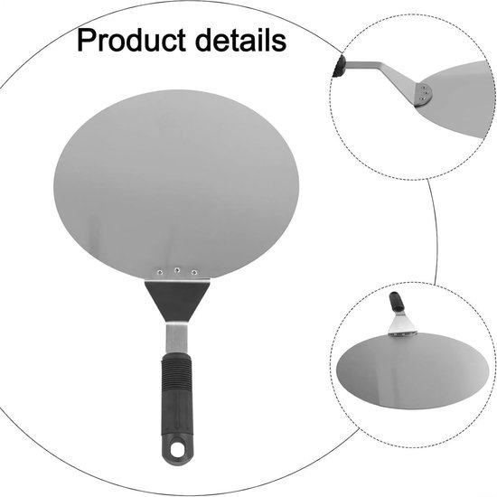 Paddle - RVS Pizza Oven Spatel, Ronde Schraper Tool Pie Server Voor Keuken Restaurant Koken Appartement Serveren Outdoor Thuis — afbeelding 5