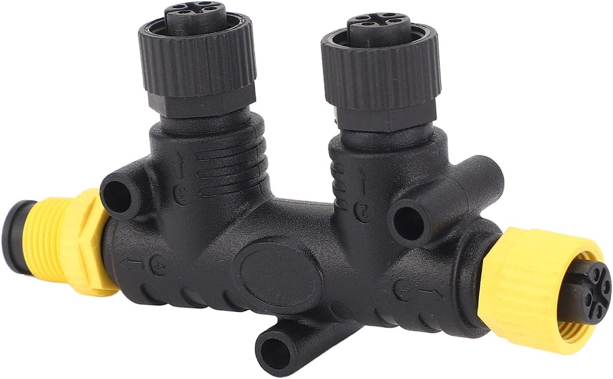 NMEA 2000 2-poorts T-connector, T-connector Voor Lowrance Simrad B&G & Navico-netwerken, 5-pins IP67 Waterdichte Backbone Drop-kabel T-connector, Maritieme Netwerkaccessoires