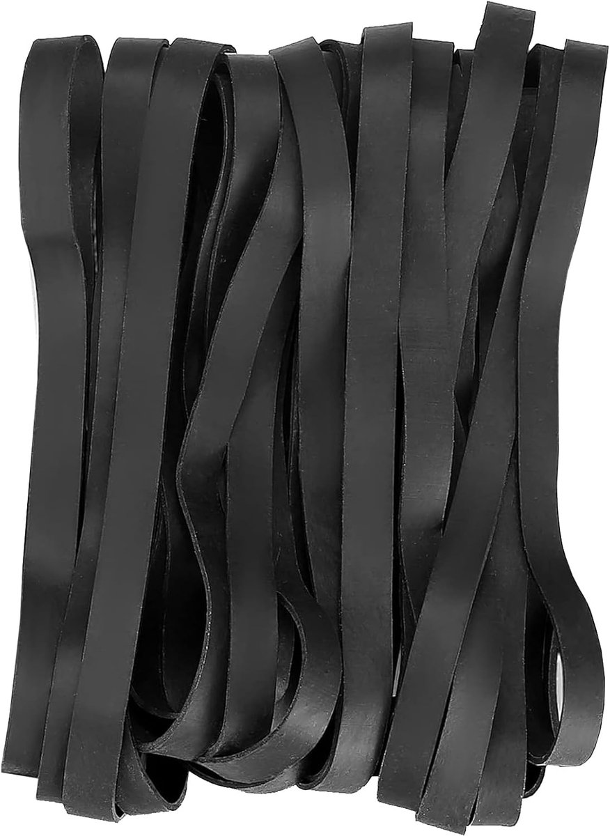 25 stuks elastische grote rubberen banden, zwart, 10 mm brede omtrek 380 mm, rubberen band, huishoudelijke rubberen ringen, elastische banden, vuilnisemmer, banden voor huishouden, werk, kantoor