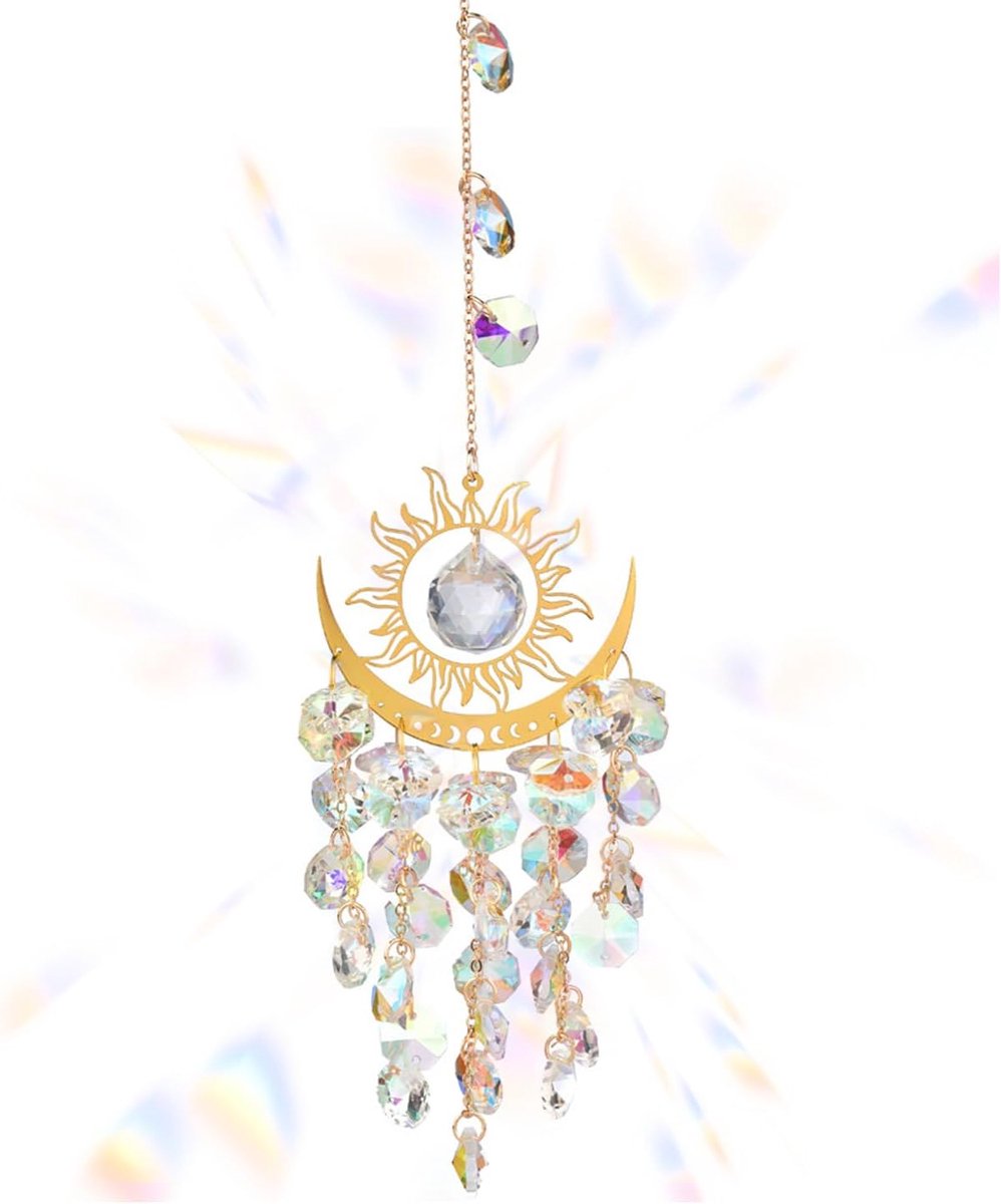 Zonnevanger kristal, zonnevanger, kristal, zonnevanger, raam, sfeer, windgong sieraden voor de dagelijkse decoratie van woningen, auto-interieurs enz. (verblindingseffect)