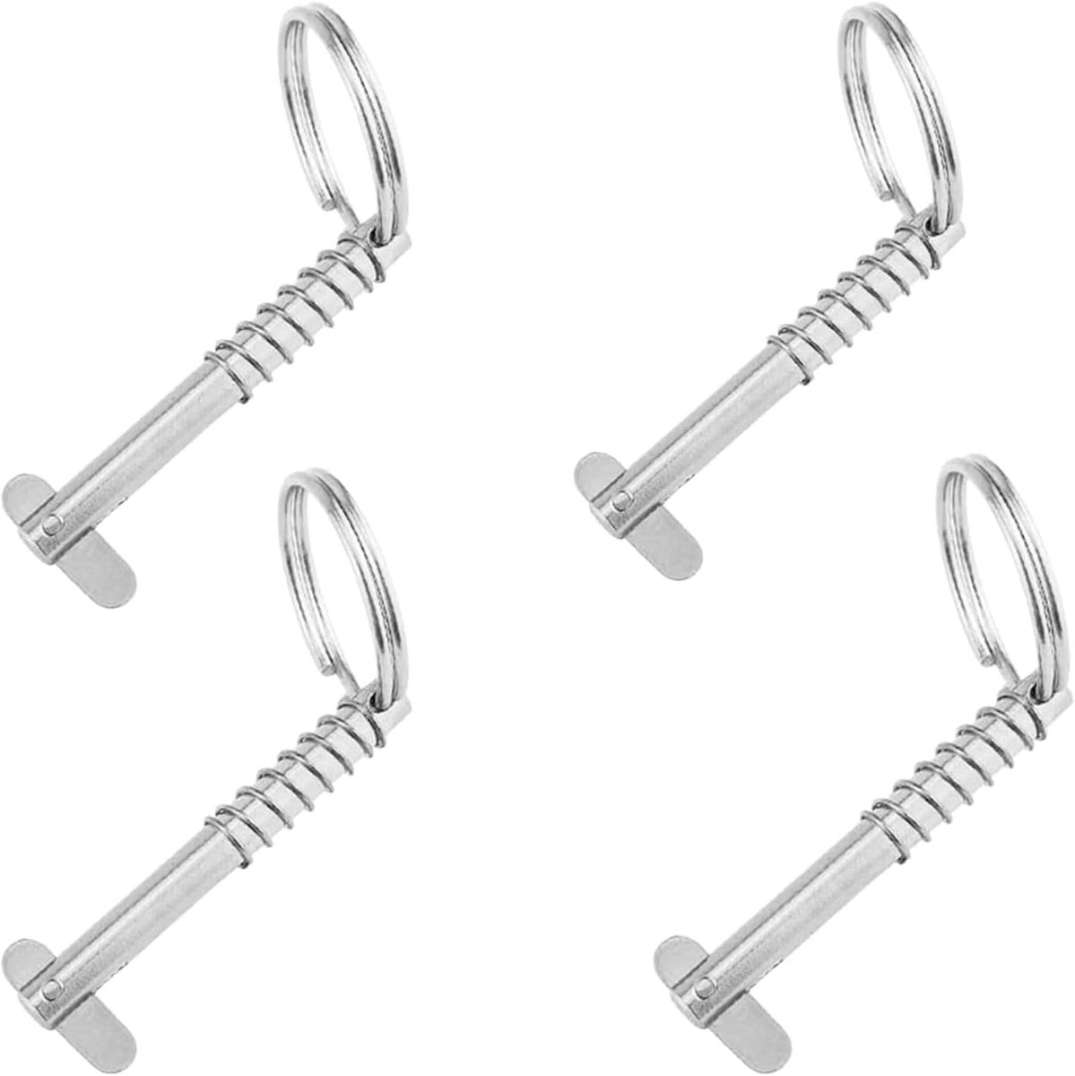 4 stuks, marine-veerpennen, roestvrij staal, 316 roestvrij staal, snelspanpennen voor scharnieren, bovenafdekking, Bimini 6,3 x 51 mm