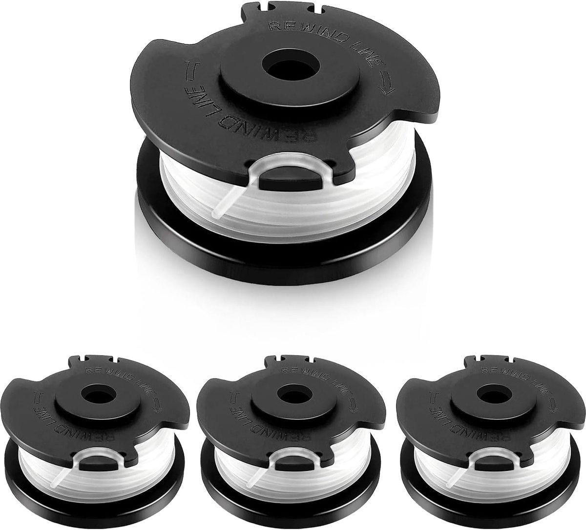 4 stuks grastrimmer draadspoel, compatibel met Einhell TLE-03, reservedraadspoel voor Einhell GE-CT 18/28 Li, GE-CT 18/28 Li TC, GE-CT 18/260 Li, Ø 1,6 mm - 4,9 m lengte (4 spoelen)