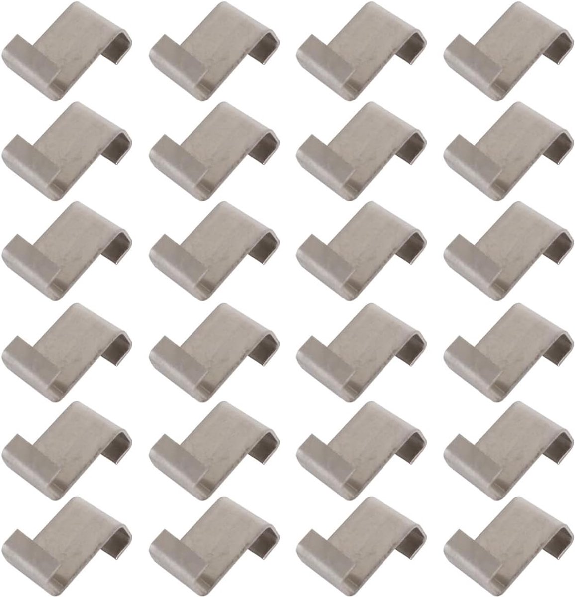 Verpakking met 25 Z-clips voor kasruiten, kasclips voor glas, roestvrij staal, paneelbevestigingen