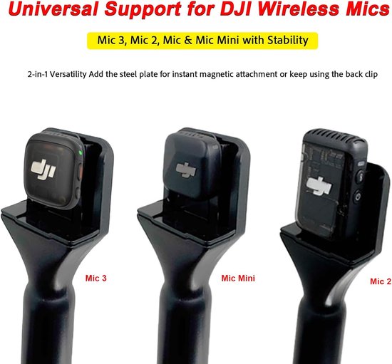 magnetische houder voor DJI Mic Mini, 1/2, Rode Wireless GO II, Micro, Insta360 Air Handle, Rig, Interview Lavalier Draadloze Microfoon Adapter Synco G1 — afbeelding 3