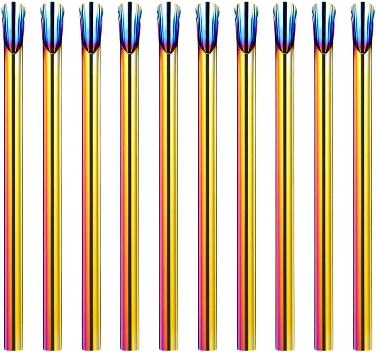 Rietjes – rietjes, herbruikbare roerlepel, koffieroerstaafjes voor smoothies, koffie, melk, thee, ijs