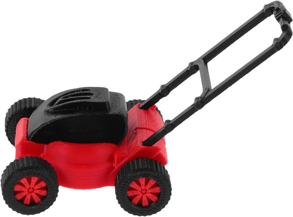 Miniatuur grasmaaier model 1:18 realistisch speelgoed voor poppenhuis tuindecoratie compact mini tuingereedschap voor microlandschap en poppenhuis accessoires