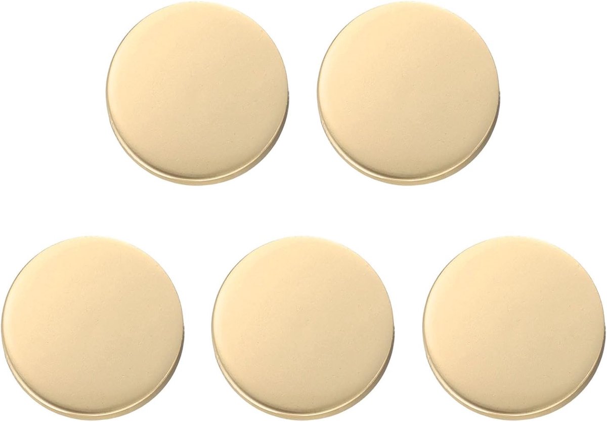 Knopen, glanzend oppervlak, ronde oogknopen, knutselknopen, reserveknopen, knopen voor doe-het-zelf mannen, vrouwen, overhemd, broek, trikjas, kleding, mat goud