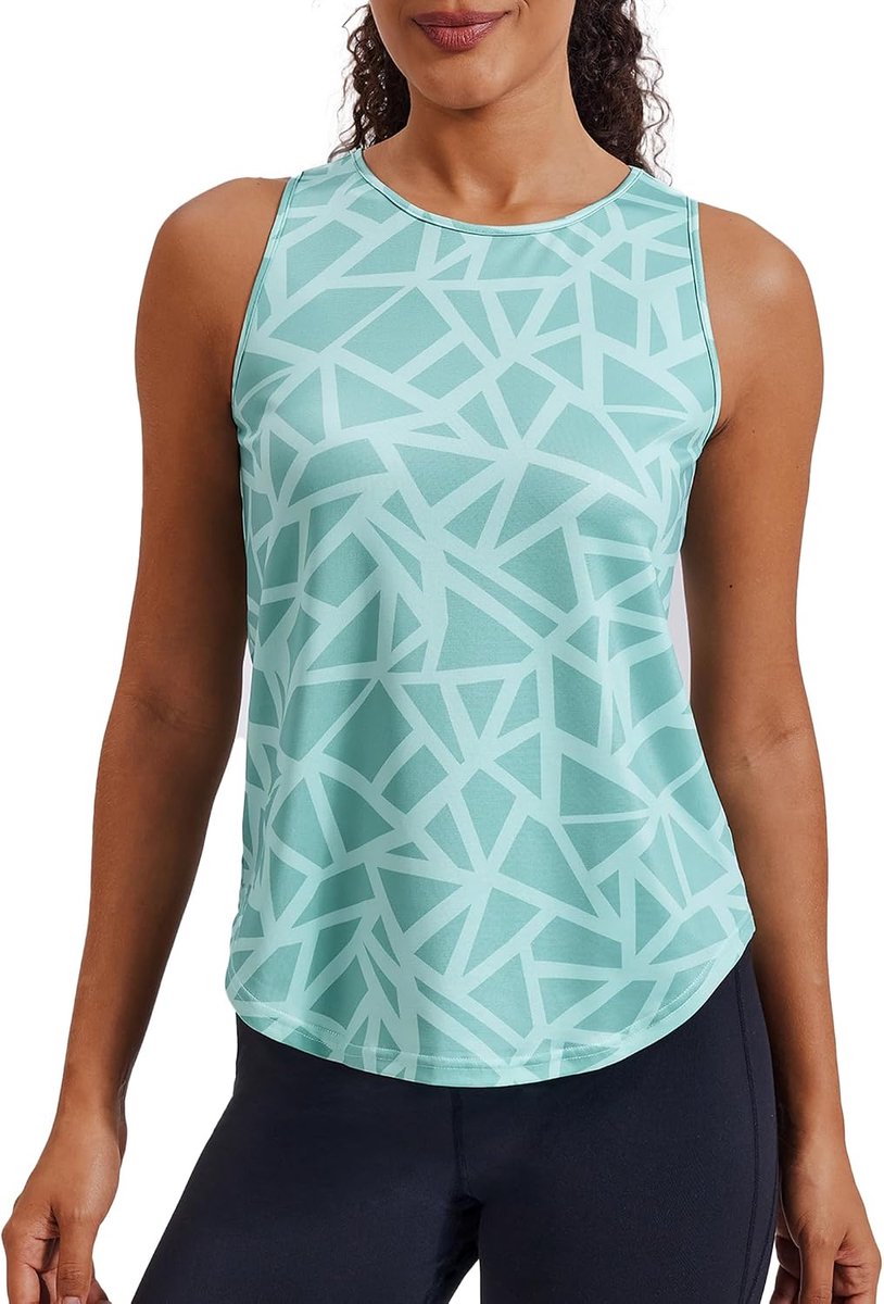 Dames Sporttop, Racerback, Mouwloos, Lichtgewicht Fitness Crop Top, Zomer Yoga Shirt, Casual Top