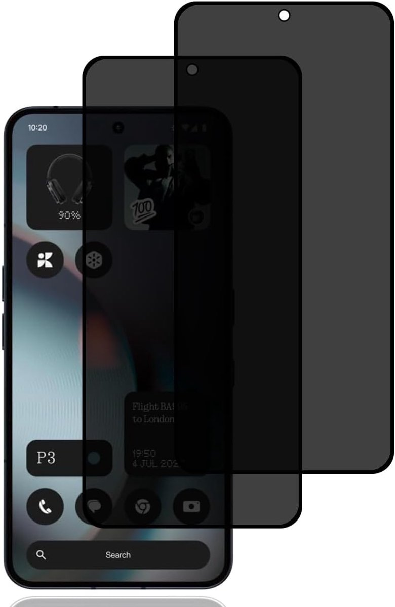 Screen Protector voor Nothing Phone 3 [2 stuks] | anti-spy gehard glas film,9H hardheid,krasbestendig,hoge gevoeligheid,anti-spy schermbeschermer voor Nothing Phone (3)