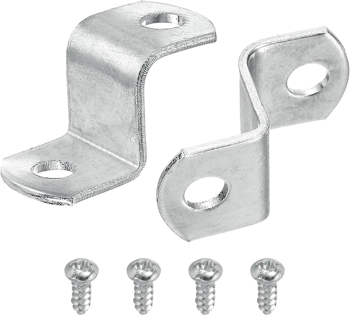20 stuks 1/2 inch offset-clips voor canvas, spiegel voor fotolijst, clip voor montage op canvas in Z-vorm met 2 bevestigingsgaten met schroeven, zilver